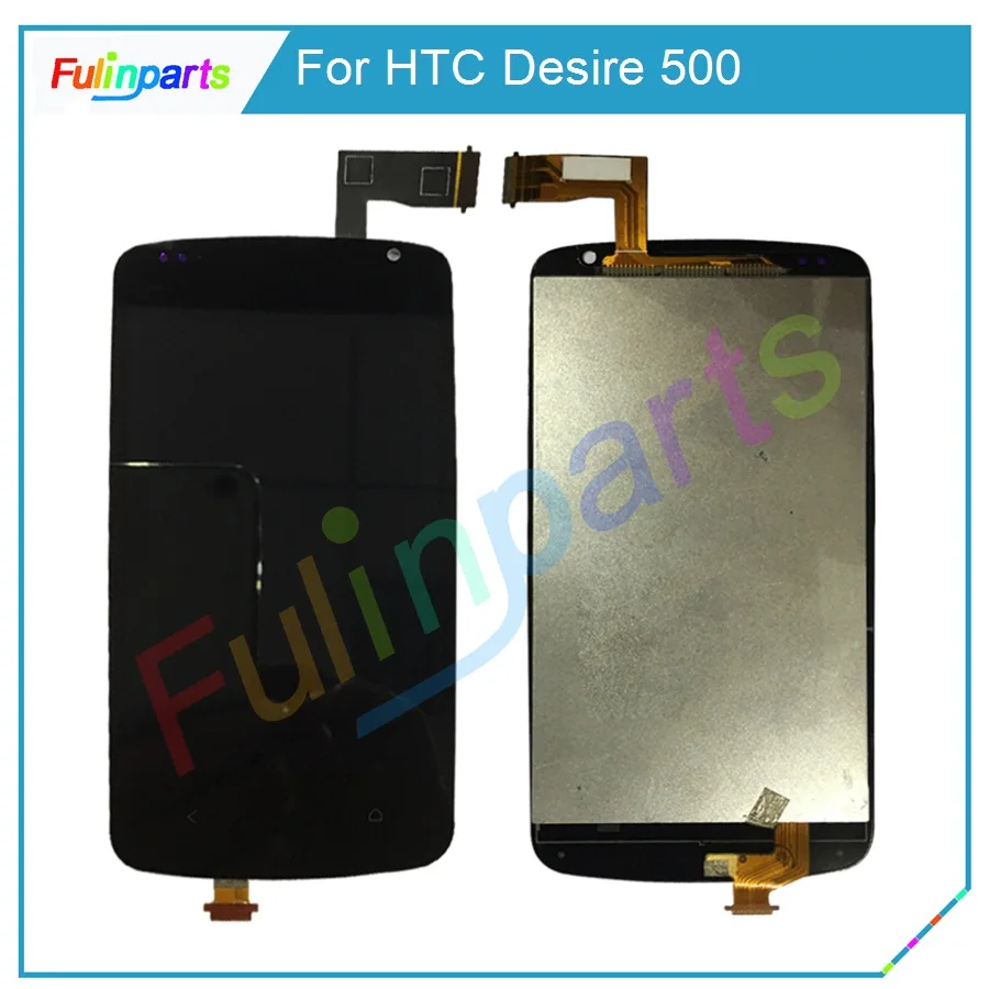 Черный для HTC Desire 500 D500 полный сенсорный экран дигитайзер панель стеклянный