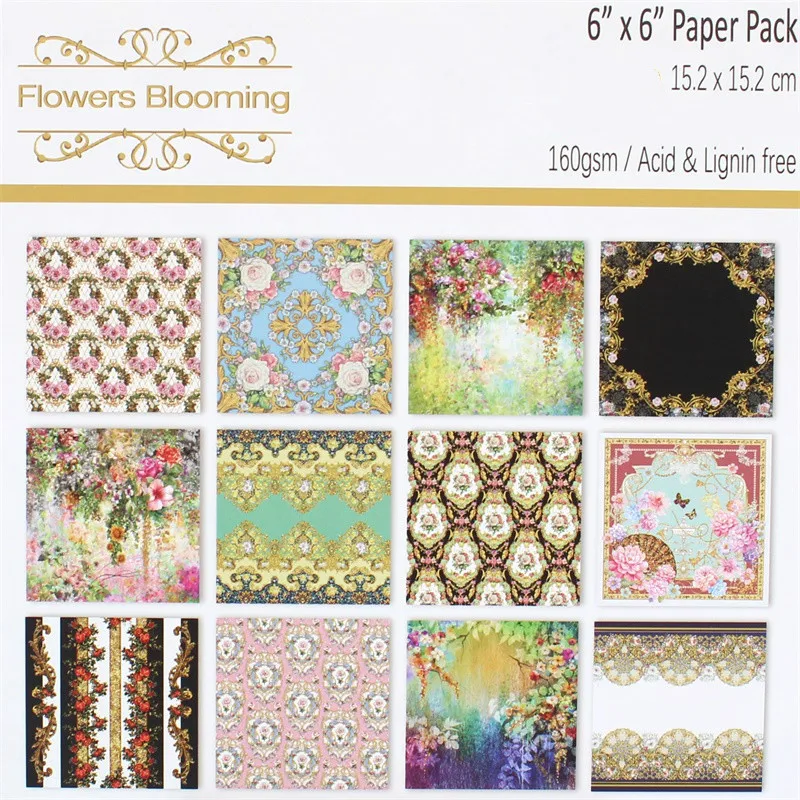 

YPP ручная работа 12 цветов цветущие бумажные подкладки для скрапбукинга оригами искусственная бумага для изготовления открыток «сделай сам...