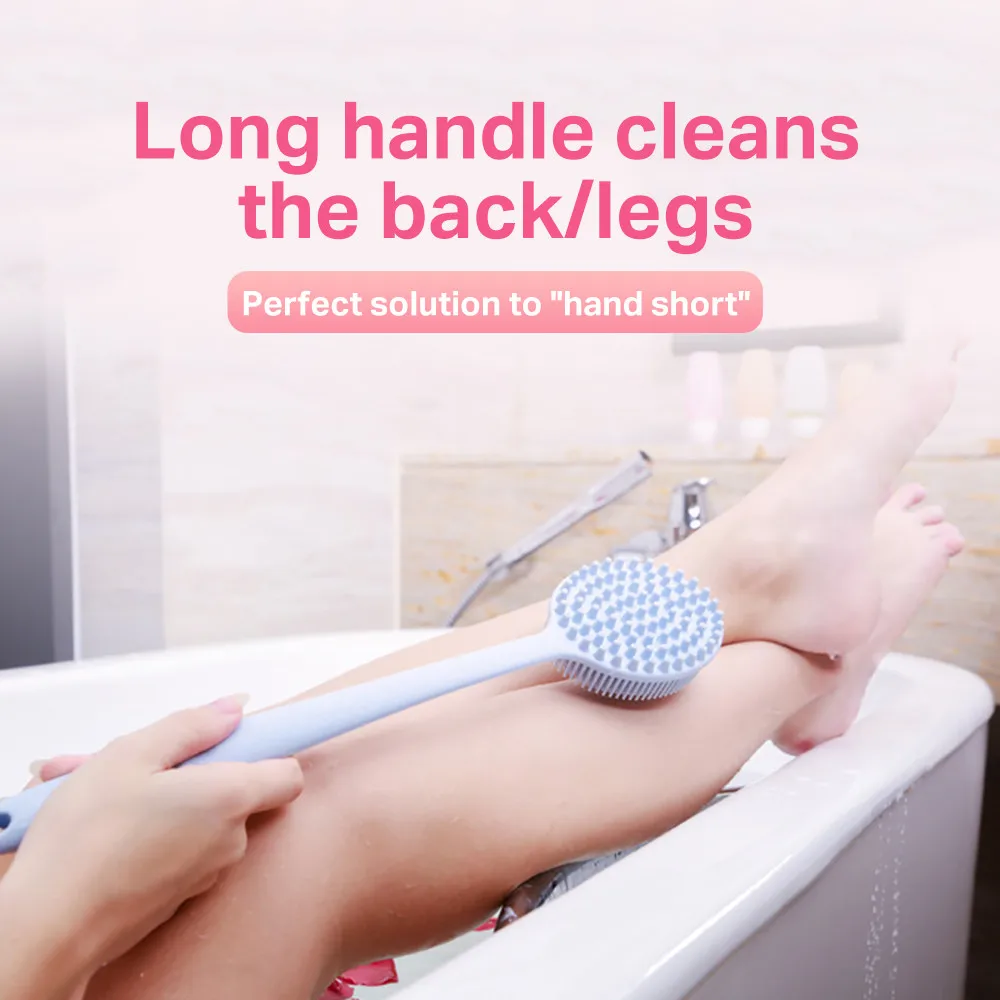 Silicone Soft Wash Shower Bath Brushes Massage Brush Body Cleaning Brush Long Handle For Leg Back Cleaning Scrub Tools
Silicone Soft Wash Shower Bath Brushes Massage Brush Body Cleaning Brush Long Handle For Leg Back Cleaning Scrub Tools