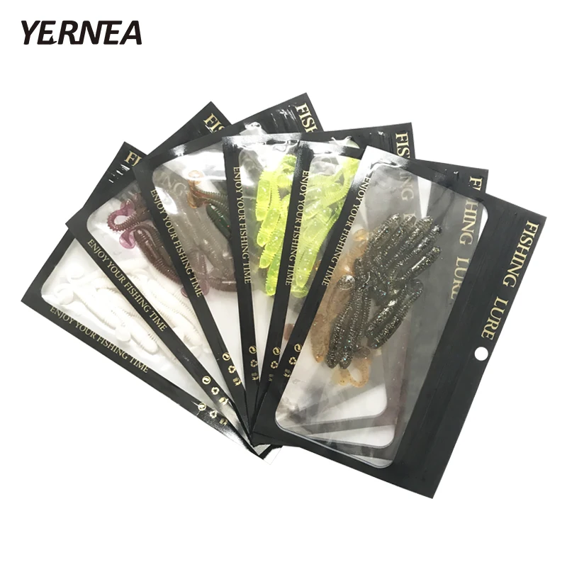 Yernea 60Pcs/Lot 1.3g 6 Colors Worm Soft Fishing Lure Screw Tail Velvet False Bait T Tail Soft Bait Fishing Gear Smell Soft Bait
Yernea 60Pcs/Lot 1.3g 6 Colors Worm Soft Fishing Lure Screw Tail Velvet False Bait T Tail Soft Bait Fishing Gear Smell Soft Bait