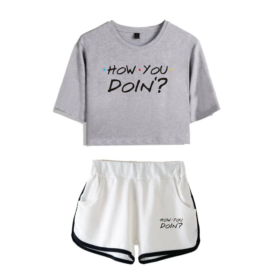 Одежда для тренажерного зала модные шорты и футболки How You DOIN Женский комплект из