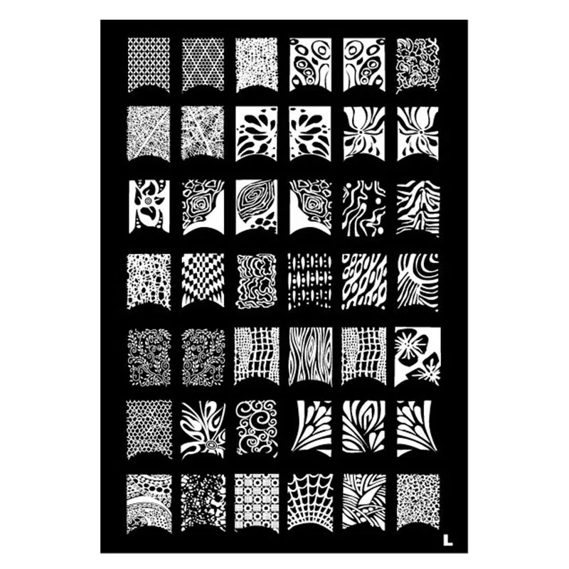 Штамповка шаблон большой Размеры серия полок из L T 9 различных Designs14.8x21cm пластина