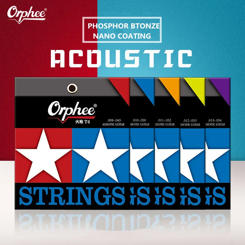Orphee 009 010 011 012 013 фосфористая бронзовые для акустической гитары струны нано