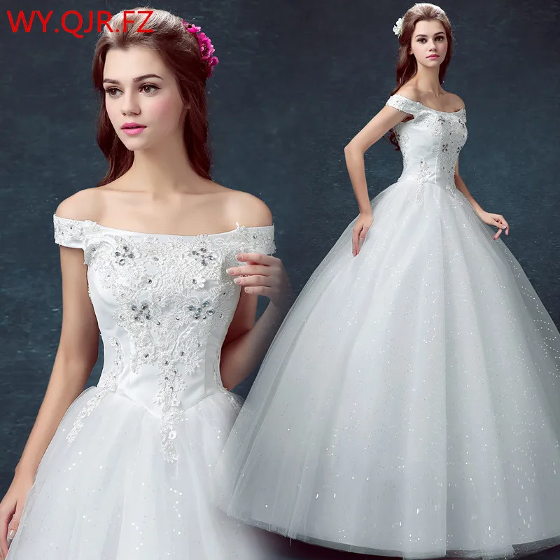DM-0412#Bride's Wedding Dress Resin Drill White Ball Gown Boat Neck Cheap Wholesale 2021 new Boat Neck Organza with Embroidery
DM-0412#Bride's Wedding Dress Resin Drill White Ball Gown Boat Neck Cheap Wholesale 2021 new Boat Neck Organza with Embroidery
