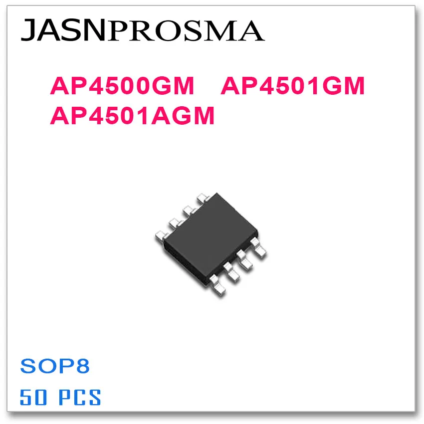 JASNPROSMA 50PCS AP4500GM AP4501GM AP4501AGM SOP8 4500GM 4501GM 4501AGM High quality
JASNPROSMA 50PCS AP4500GM AP4501GM AP4501AGM SOP8 4500GM 4501GM 4501AGM High quality