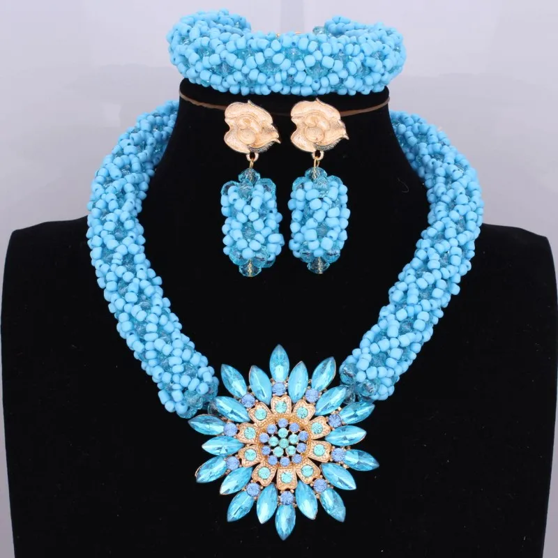 Bright Dubai Jewelry Sets Blue African Costume Jewelry Sets Indian Beads Necklace Set Christmas Boutonniere Bridal Party Gift
Bright Dubai Jewelry Sets Blue African Costume Jewelry Sets Indian Beads Necklace Set Christmas Boutonniere Bridal Party Gift