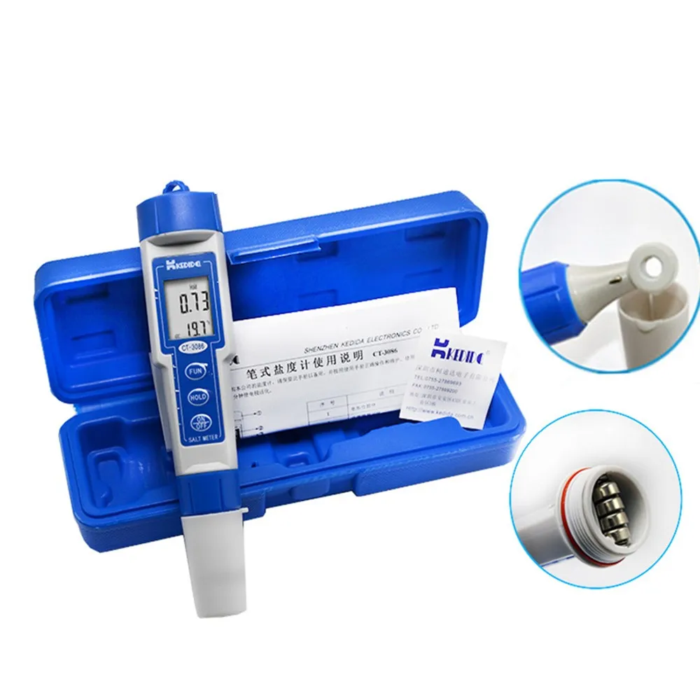 CT-3088 Salinity meter, ATC Automatic temperature compensation, range:0.0%-10.0% Concentration of Salinity tools
CT-3088 Salinity meter, ATC Automatic temperature compensation, range:0.0%-10.0% Concentration of Salinity tools
