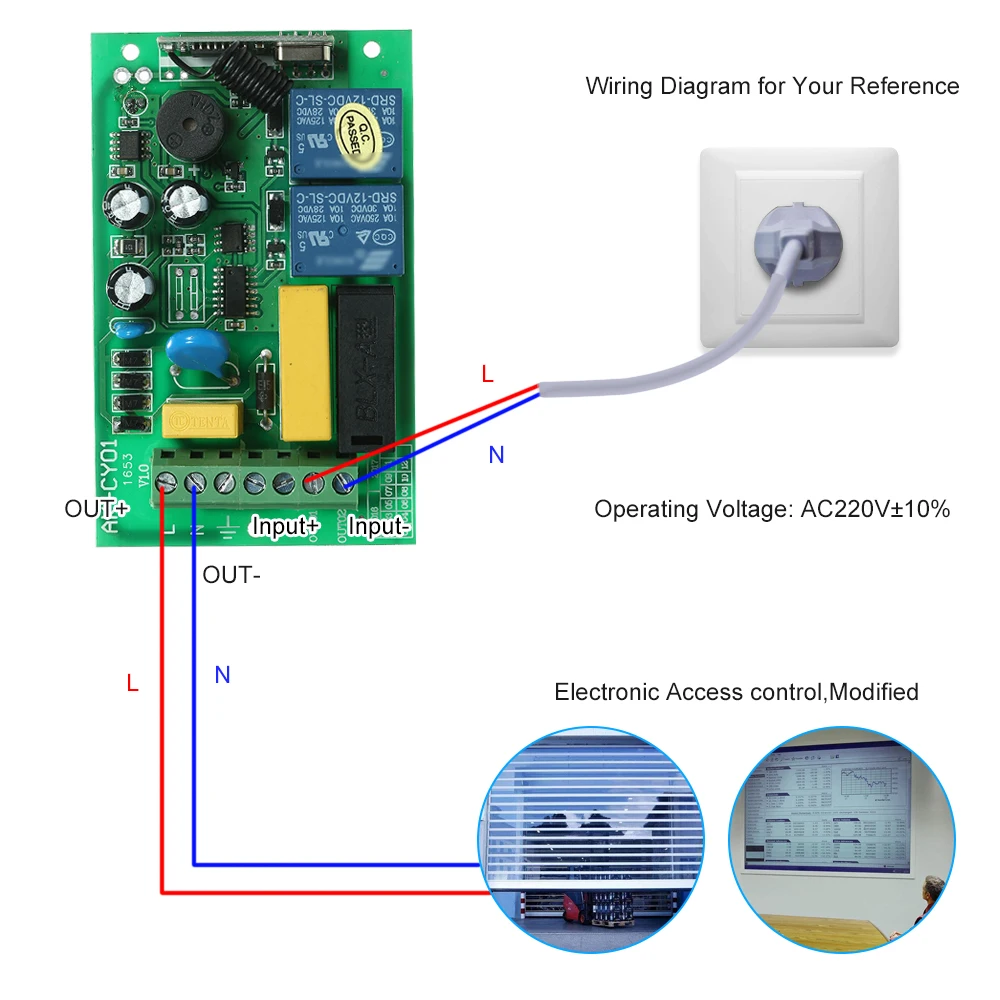 AC220V 2CH 433MHz Intelligent RF Wireless Remote Control Switch System and 1PCS 3 Key RF 433MHz Transmitter Remote Controller
AC220V 2CH 433MHz Intelligent RF Wireless Remote Control Switch System and 1PCS 3 Key RF 433MHz Transmitter Remote Controller