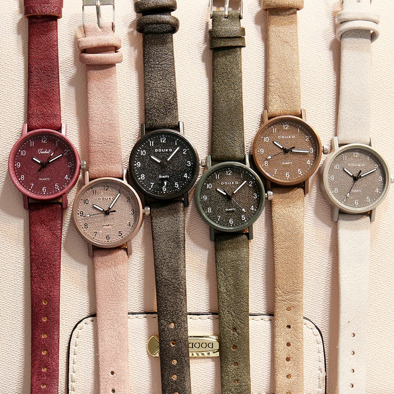 Women Watch Fashion Casual Quartz Watches for Elegant Lady Student Leather Band Female Vintage Clock Brown Pink Retro Wristwatch
Women Watch Fashion Casual Quartz Watches for Elegant Lady Student Leather Band Female Vintage Clock Brown Pink Retro Wristwatch