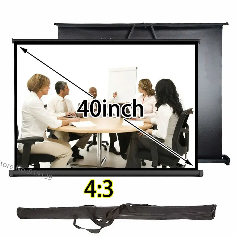 Portable Mini Projector Screen 32x24inch Manual Pull Up Projection Screens 4:3 For DLP LED 3D Video Projector Canvas Fabric
Portable Mini Projector Screen 32x24inch Manual Pull Up Projection Screens 4:3 For DLP LED 3D Video Projector Canvas Fabric