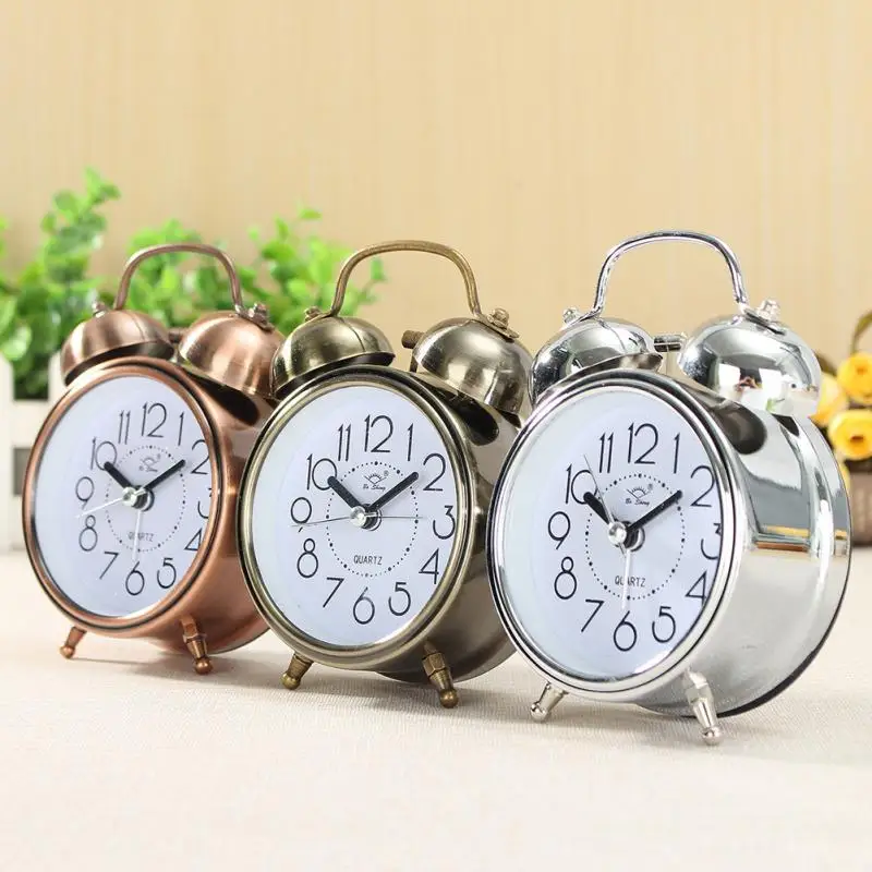 Creative Retro Alarm Clock Vintage Silent Pointer Clocks Round Number Dual Bell Loud Alarm Clock Bedside Night Light Home Decors
Creative Retro Alarm Clock Vintage Silent Pointer Clocks Round Number Dual Bell Loud Alarm Clock Bedside Night Light Home Decors