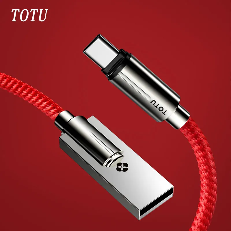 Кабель TOTU USB Type C для Samsung Note 9 8 Plus кабель передачи данных Быстрая зарядка зарядное устройство провод кабели