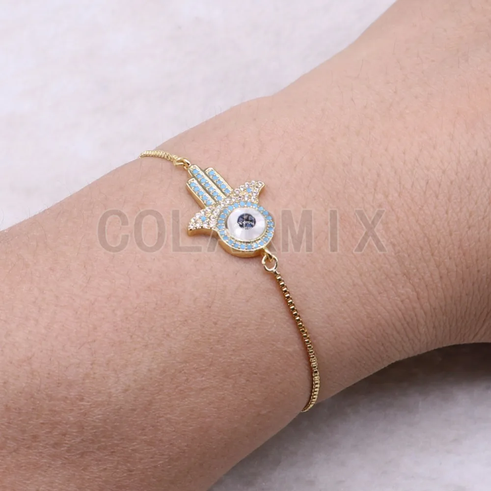 10 pcs eye bracelets lucky eye bracelets pave crystal Islamic Arabic jewelry adjustable chain Macrame bracelet 3560
10 pcs eye bracelets lucky eye bracelets pave crystal Islamic Arabic jewelry adjustable chain Macrame bracelet 3560