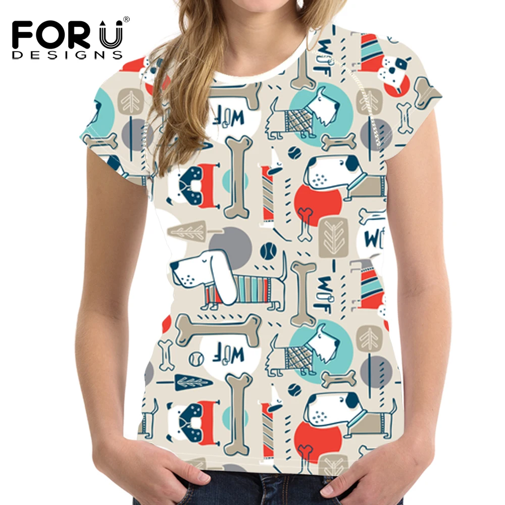 FORUDESIGNS T Shirt Women Cute Puppy Funny Dog Print T-shirt Teenagers Cartoon Pattern Tee Shirt for Girls Kawaii Summer
FORUDESIGNS T Shirt Women Cute Puppy Funny Dog Print T-shirt Teenagers Cartoon Pattern Tee Shirt for Girls Kawaii Summer