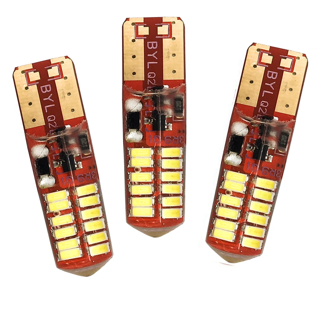 2PCS T10 PCB Silica Gel 194 168 W5W 3014 24 SMD 24 LED Led Side Light Decorative Lamp Car Clearance Strobe Flashing Light Lights
2PCS T10 PCB Silica Gel 194 168 W5W 3014 24 SMD 24 LED Led Side Light Decorative Lamp Car Clearance Strobe Flashing Light Lights