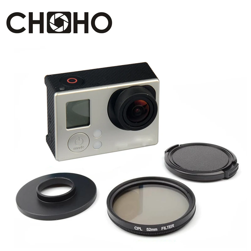 CPL Polarizer Filter Circular Lens Filtro 52mm + Aluminum Adapter Ring + Lens cap for Gopro HD Hero 3 / 3+/4 Accessories
CPL Polarizer Filter Circular Lens Filtro 52mm + Aluminum Adapter Ring + Lens cap for Gopro HD Hero 3 / 3+/4 Accessories