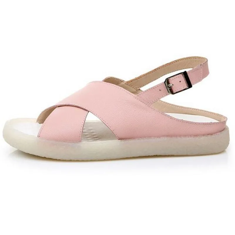 Soft Cowhide Soft Bottom Summer Leather Sandals Women Casual Sandals 2019 New Large Size Non-slip Wear Women Shoes Flat Sandals
Soft Cowhide Soft Bottom Summer Leather Sandals Women Casual Sandals 2019 New Large Size Non-slip Wear Women Shoes Flat Sandals
