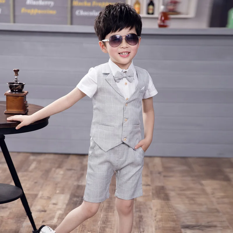 Baby Boys Clothing Sets 2019 New Autumn Formal Wear Soft Short Shirt + Plaid Vest Coat + Shorts Kids 3pcs Suits Children Clothes
Baby Boys Clothing Sets 2019 New Autumn Formal Wear Soft Short Shirt + Plaid Vest Coat + Shorts Kids 3pcs Suits Children Clothes