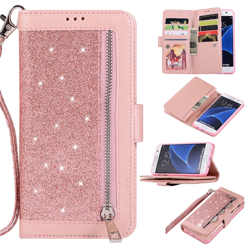 Glitter Zipper Wallet Phone Case For Samsung Note 10 Plus 9 S9 S8 S10 Plus Flip Leather Card Slot Cover For Samsung s7 Edge Case
Glitter Zipper Wallet Phone Case For Samsung Note 10 Plus 9 S9 S8 S10 Plus Flip Leather Card Slot Cover For Samsung s7 Edge Case
