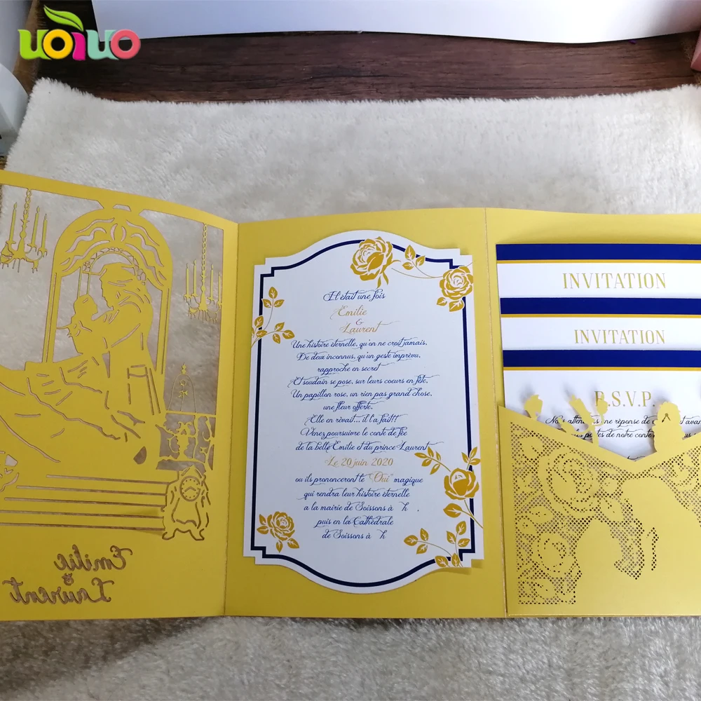 fancy Beauty and the beast wedding invitation cards laser cut custom personalized wedding invitation card
fancy Beauty and the beast wedding invitation cards laser cut custom personalized wedding invitation card