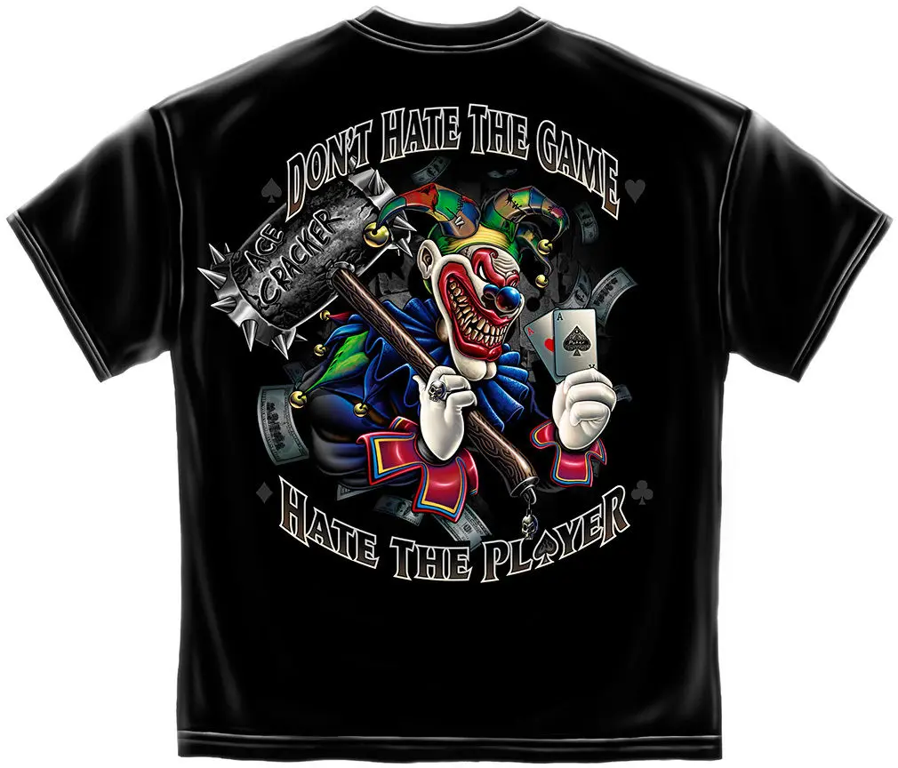 New Fashion Mens Short Sleeve Tshirt Cotton Mens Graphic Apparel T-Shirt ACE CRACKER Black T Shirt
New Fashion Mens Short Sleeve Tshirt Cotton Mens Graphic Apparel T-Shirt ACE CRACKER Black T Shirt