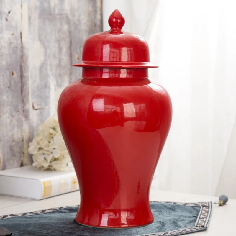 New Chinese Ceramics Temple Jar Home Furnishings Soft Ornaments Living Room Tv Cabinets Model Furnishing red wedding gift jar
New Chinese Ceramics Temple Jar Home Furnishings Soft Ornaments Living Room Tv Cabinets Model Furnishing red wedding gift jar