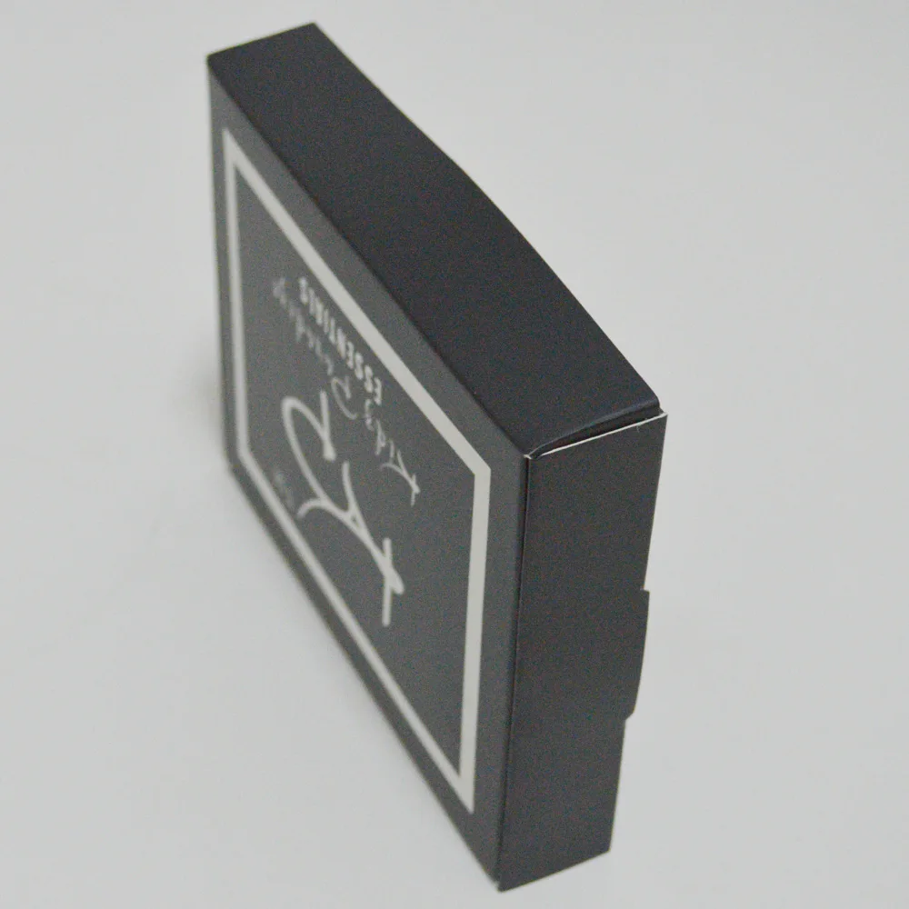 new year foldable cut black fancy paper gift box with inner tray Essential oil box custom logo small packing box 14*11*2.5cm
new year foldable cut black fancy paper gift box with inner tray Essential oil box custom logo small packing box 14*11*2.5cm