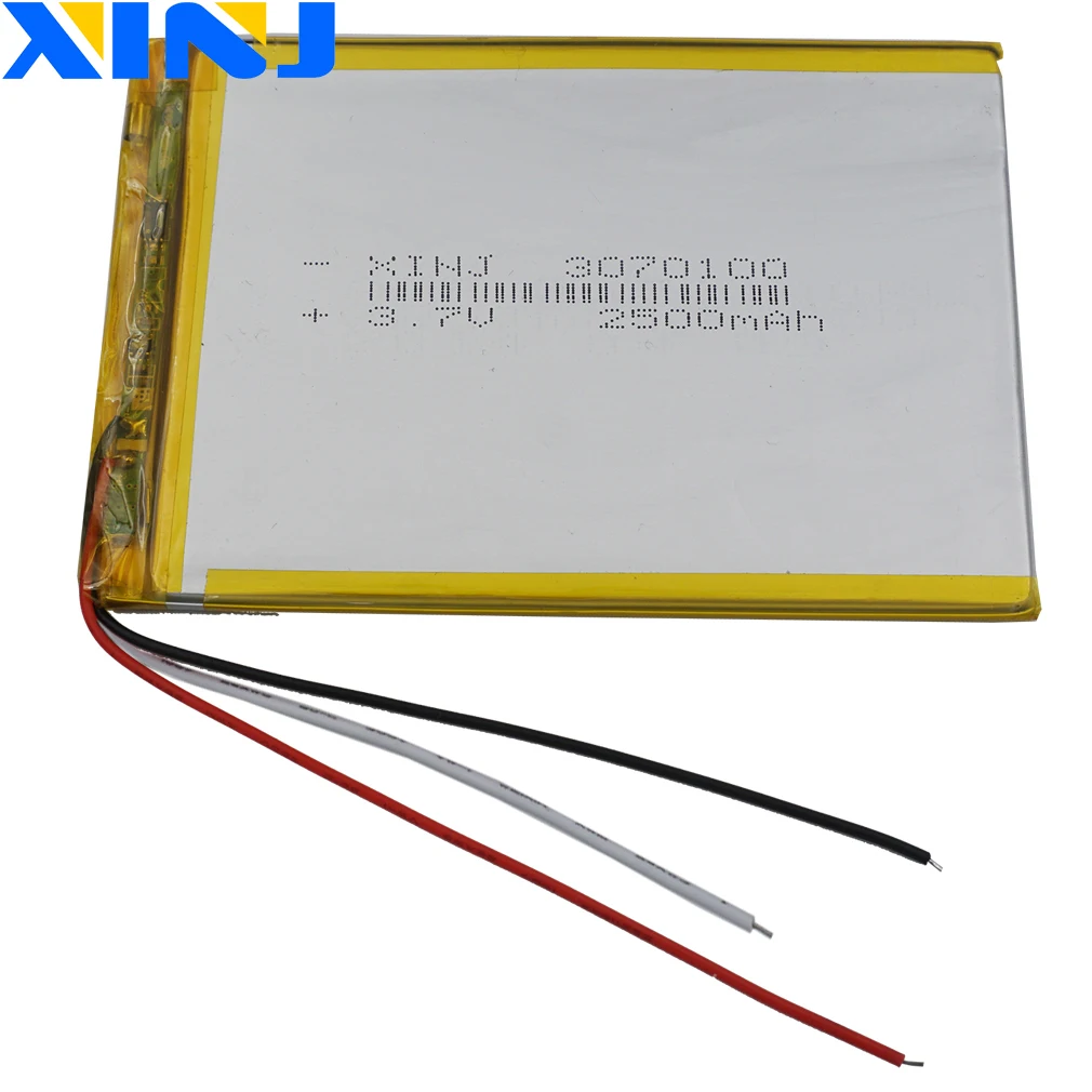 XINJ 3,7 V 2500 mAh 3 провода термистор литий-полимерный аккумулятор Lipo 3070100 для GPS электронной книги PDA MID ipod портативный планшетный ПК
XINJ 3,7 V 2500 mAh 3 провода термистор литий-полимерный аккумулятор Lipo 3070100 для GPS электронной книги PDA MID ipod портативный планшетный ПК