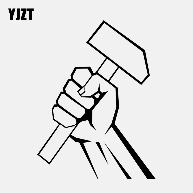 YJZT 10.3CM*13.8CM Fashion Hand Holding A Hammer Vinyl High Quality Car Sticker C22-0429
YJZT 10.3CM*13.8CM Fashion Hand Holding A Hammer Vinyl High Quality Car Sticker C22-0429