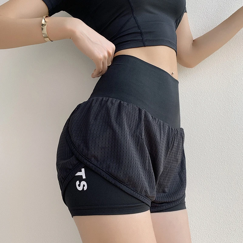 Women High Waist Fitness Gym Shorts Double Layer Breathable Mesh Workout Sport Shorts Elastic Waistband Running Short
Women High Waist Fitness Gym Shorts Double Layer Breathable Mesh Workout Sport Shorts Elastic Waistband Running Short