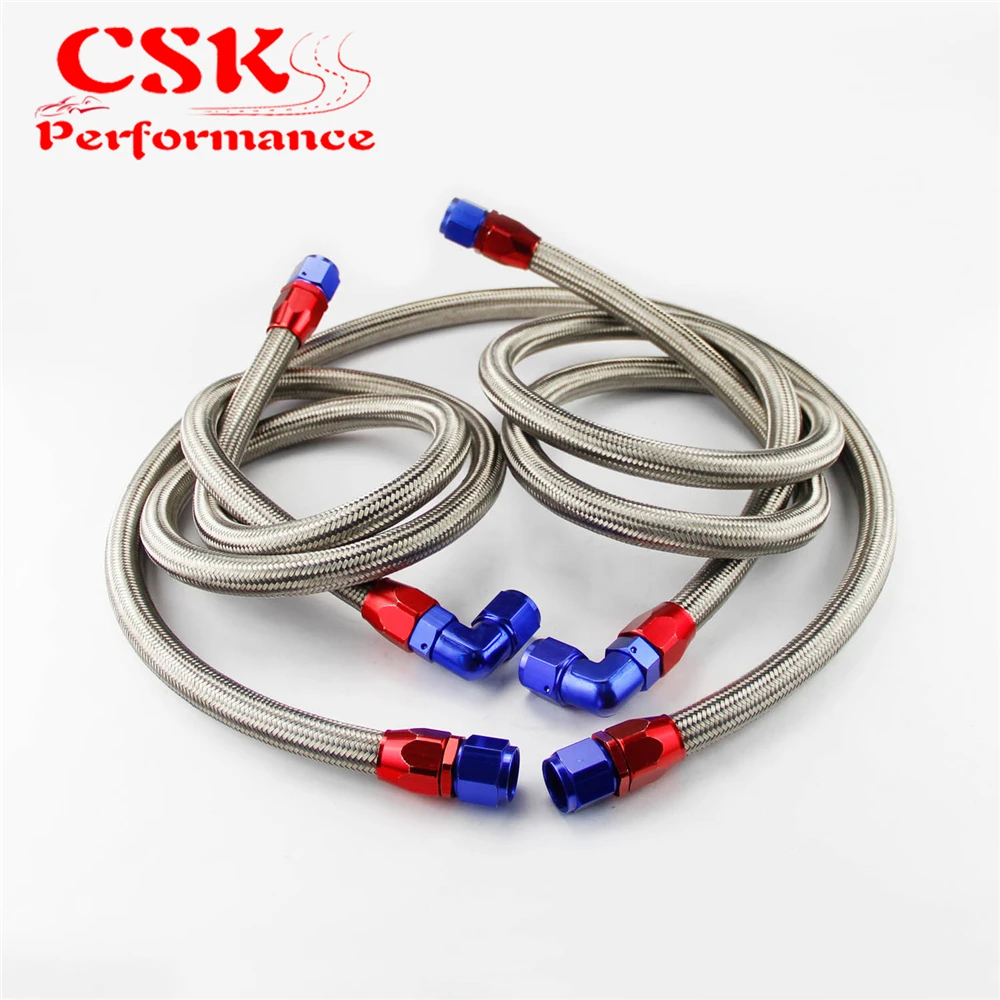 AN10 Stainless Steel/ Nylon Braided Oil/Fuel Line w/ Fittings 1.2m/1.4m/1.6m Black/Silver
AN10 Stainless Steel/ Nylon Braided Oil/Fuel Line w/ Fittings 1.2m/1.4m/1.6m Black/Silver