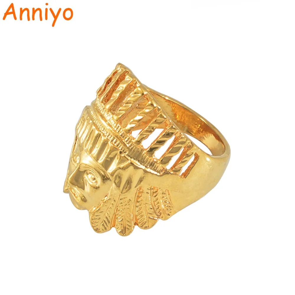 Anniyo Portrait of Indians Ring for Women Men Gold Color African Jewelry Punk Cool Ring #001611
Anniyo Portrait of Indians Ring for Women Men Gold Color African Jewelry Punk Cool Ring #001611