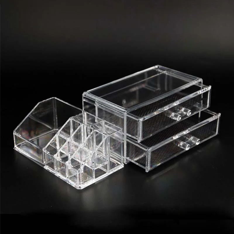 Acrylic transparent 2 Drawers makeup organizer lipstick rack Make Up brush tools holder jewelry storage box nail polish rack
Acrylic transparent 2 Drawers makeup organizer lipstick rack Make Up brush tools holder jewelry storage box nail polish rack