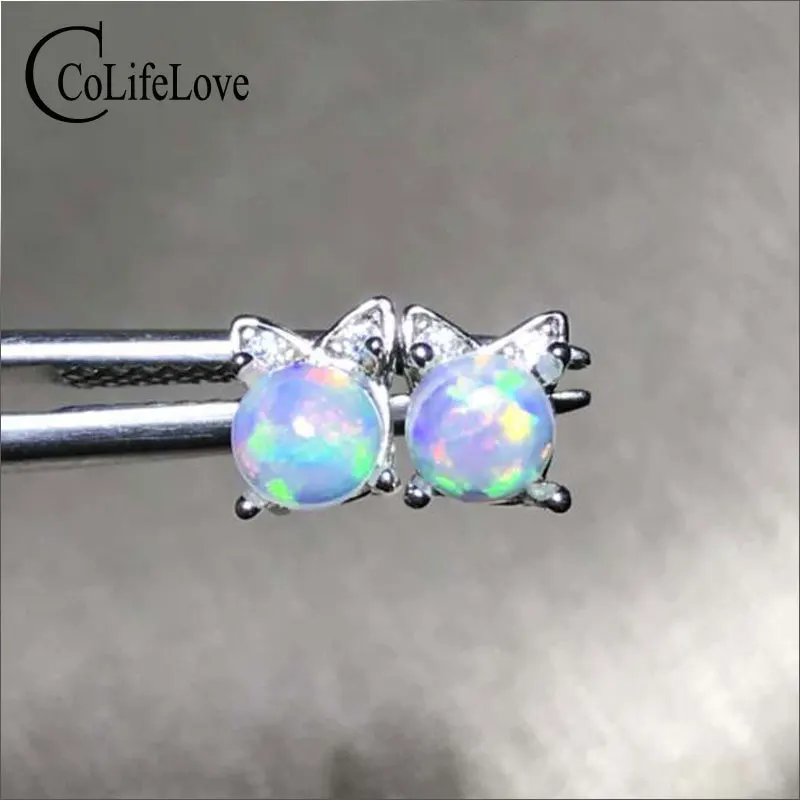 CoLife Jewelry Silver Cute Kitten Stud Earrings 925 Silver Opal Earrings 4mm Natural Opal Silver Earrings Silver Opal Jewelry
CoLife Jewelry Silver Cute Kitten Stud Earrings 925 Silver Opal Earrings 4mm Natural Opal Silver Earrings Silver Opal Jewelry