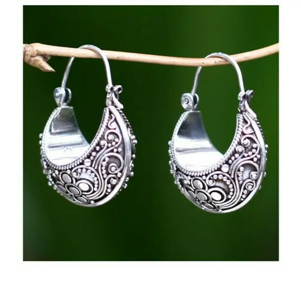 Fashionable female Earrings Retro Silver Plated Round Earrings Birthday Jewelry Gift Earrings
Fashionable female Earrings Retro Silver Plated Round Earrings Birthday Jewelry Gift Earrings