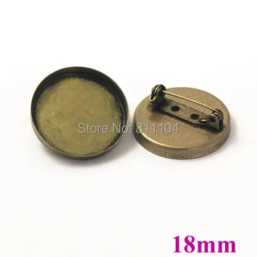 18mm Antique Bronze tone Plated Blank Round Deep Wall Bezel cups Tray Brooch Bases Back Pins Settings Cabochon Brooches Findings
18mm Antique Bronze tone Plated Blank Round Deep Wall Bezel cups Tray Brooch Bases Back Pins Settings Cabochon Brooches Findings