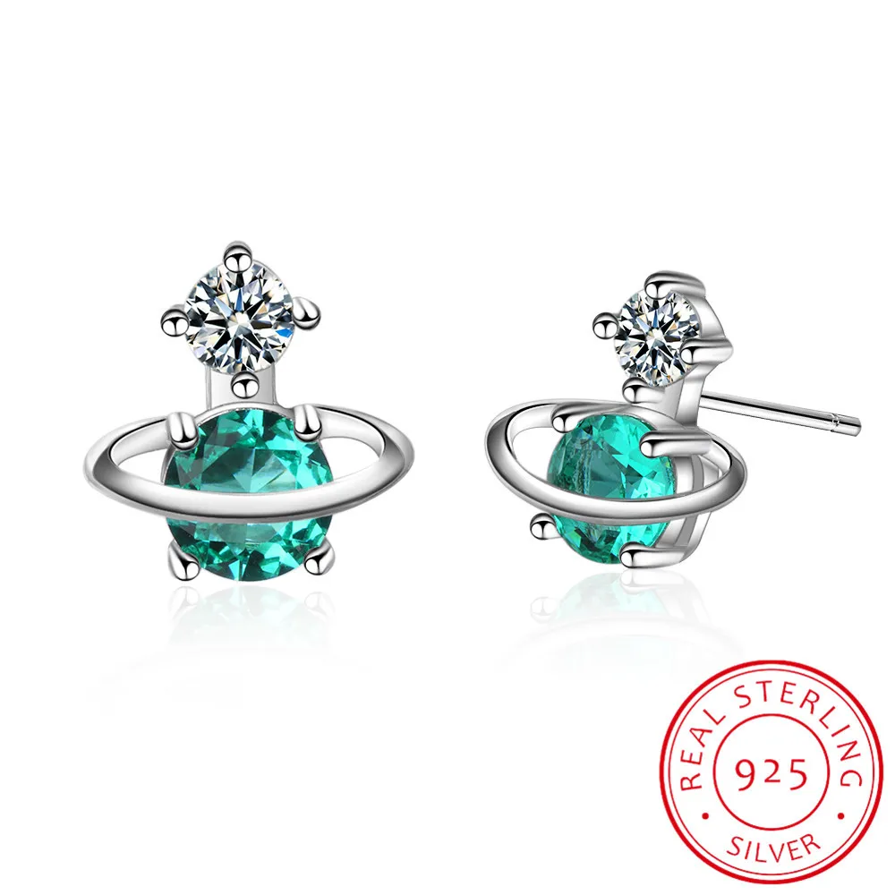 2019 Cute Little Green Planet Star Stud Earring Zirconia 925 silver needle Earrings Fine Jewelry For Women S-e741
2019 Cute Little Green Planet Star Stud Earring Zirconia 925 silver needle Earrings Fine Jewelry For Women S-e741