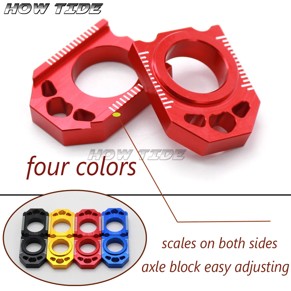 Motorcycle CNC Red Axle Block Chain Adjuster For HONDA CR125R/250R 02-07 CRF250R/250X 04-17 CRF450R 02-17 CRF450X 05-17 CRF450RX
Motorcycle CNC Red Axle Block Chain Adjuster For HONDA CR125R/250R 02-07 CRF250R/250X 04-17 CRF450R 02-17 CRF450X 05-17 CRF450RX