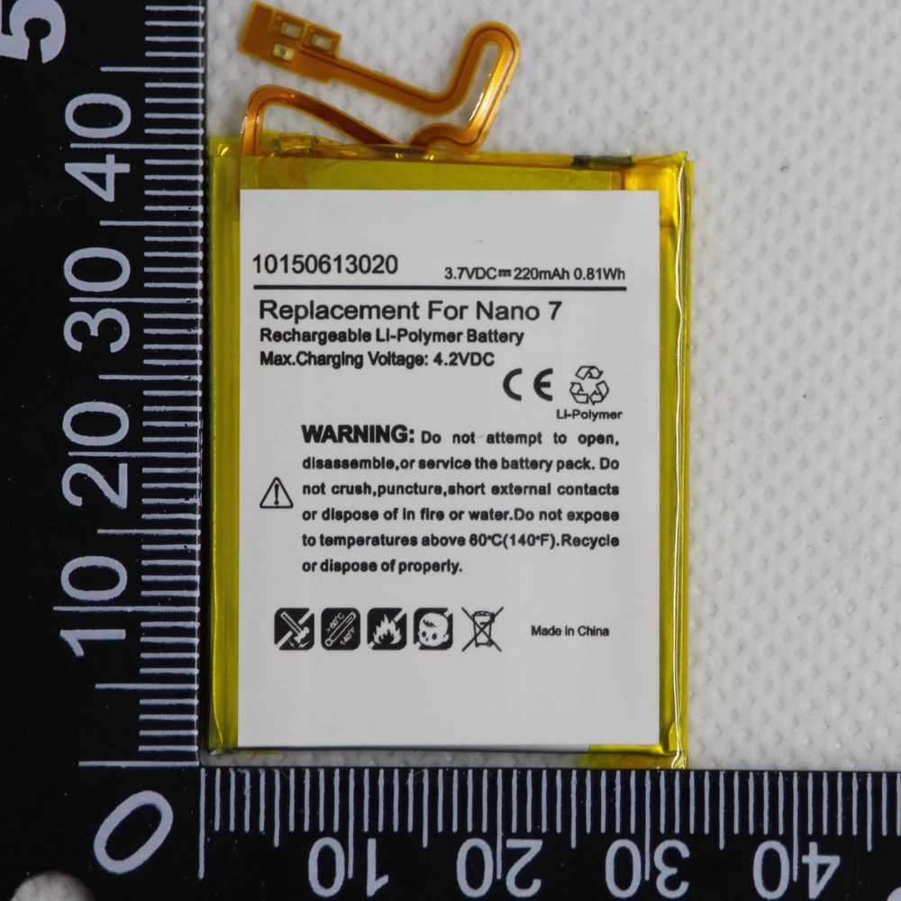 Сменная литий-ионная батарея 220 мАч для iPod Nano 7 7-го поколения внутренняя