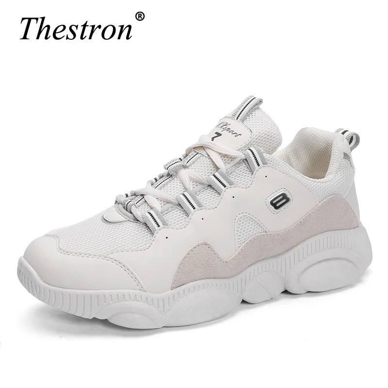 Мужские кроссовки на платформе Thestron бежевые дышащие в стиле ретро 2019 | Спорт и
