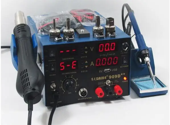 Free Shipping SAIKE 909D ++ high-power digital display hot air gun soldering station 110V power supply can be customized triple
Free Shipping SAIKE 909D ++ high-power digital display hot air gun soldering station 110V power supply can be customized triple