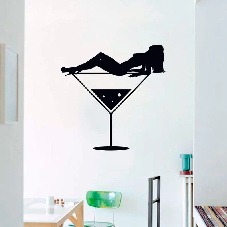 Sexy Gilrs Wall Stickers Alcohol Glasses Bar Wall Stickers Drink Wine glass Bottle Art Design Home Decor Decoration X130
Sexy Gilrs Wall Stickers Alcohol Glasses Bar Wall Stickers Drink Wine glass Bottle Art Design Home Decor Decoration X130