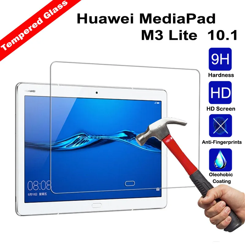 XSKEMP 2 шт. 9H 0 3 мм закаленное Настоящее Закаленное стекло для 10 1 Huawei MediaPad M3 Lite