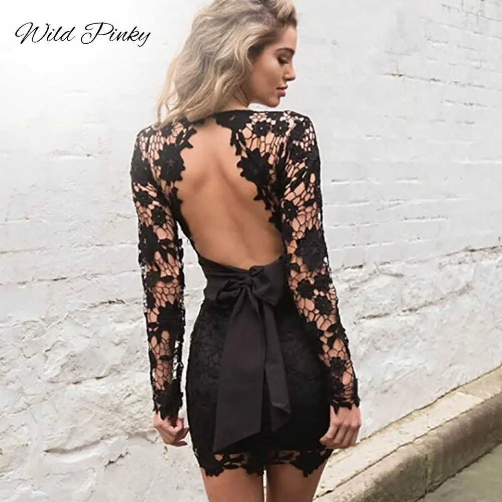 WildPinky Lace Dress Women V-neck Evening Party Ladies Spring Summer High Waist Short Dress Long Sleeve Backless Bow Tie Vestido
WildPinky Lace Dress Women V-neck Evening Party Ladies Spring Summer High Waist Short Dress Long Sleeve Backless Bow Tie Vestido