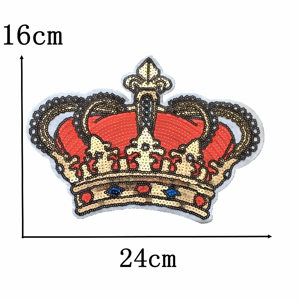 Crown 24 x 16cm Sequins Patches Iron on Stickers Applique Beading Patch for Clothes DIY Decoration Scrapbook Patchwork
Crown 24 x 16cm Sequins Patches Iron on Stickers Applique Beading Patch for Clothes DIY Decoration Scrapbook Patchwork