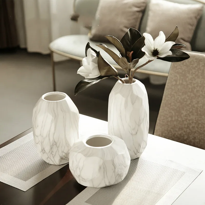 Nordic White Marble Pattern Ceramic Vase Creative Irregular Flower Arrangement Home Decoration
Nordic White Marble Pattern Ceramic Vase Creative Irregular Flower Arrangement Home Decoration