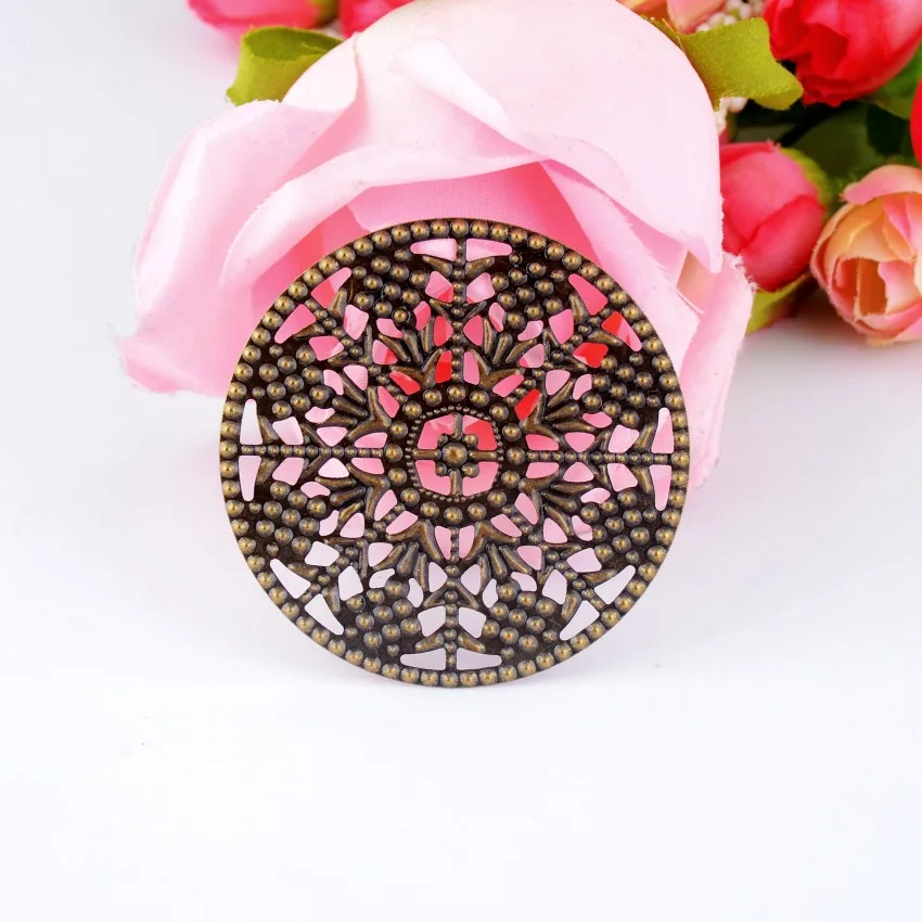 Free shipping Retail 5Pcs Antique Bronze Filigree Round Wraps Connectors Metal Crafts Gift Decoration DIY Findings 48mm F0328
Free shipping Retail 5Pcs Antique Bronze Filigree Round Wraps Connectors Metal Crafts Gift Decoration DIY Findings 48mm F0328