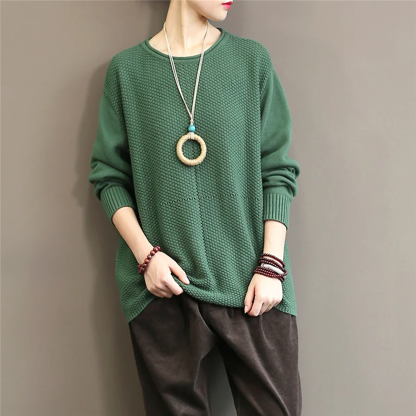 2018 Loose Winter Cotton Sweater Women Oversized O Neck Solid Color Autumn Winter Korean women's Causal Sweaters And Pullovers
2018 Loose Winter Cotton Sweater Women Oversized O Neck Solid Color Autumn Winter Korean women's Causal Sweaters And Pullovers