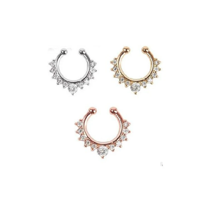 Cute Girls Tiny Crystal Nose Ring Women Fashion Fake Piercing Studs Nose Ring Hoop Female Body Jewelry Wedding Party Gift
Cute Girls Tiny Crystal Nose Ring Women Fashion Fake Piercing Studs Nose Ring Hoop Female Body Jewelry Wedding Party Gift