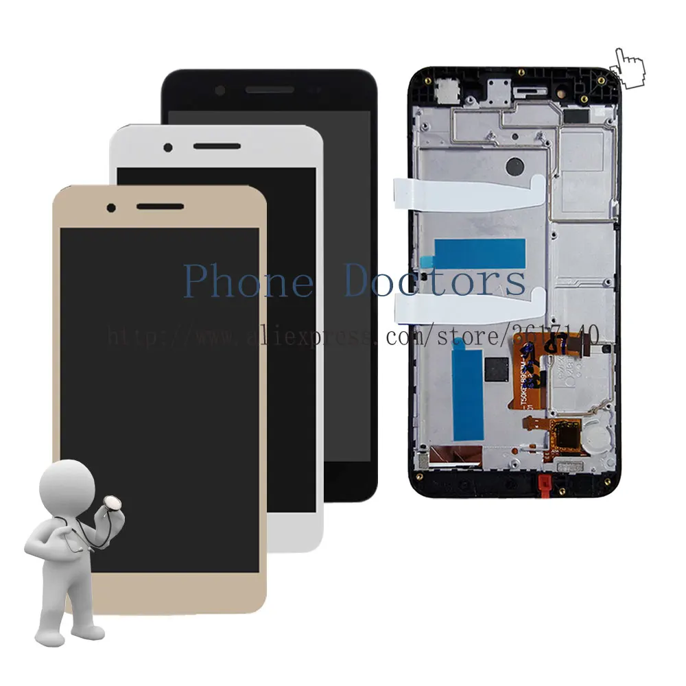New 5.0'' Full LCD DIsplay + Touch Screen Digitizer Assembly With Frame For Huawei P8 Lite Smart ( Not ) | Мобильные